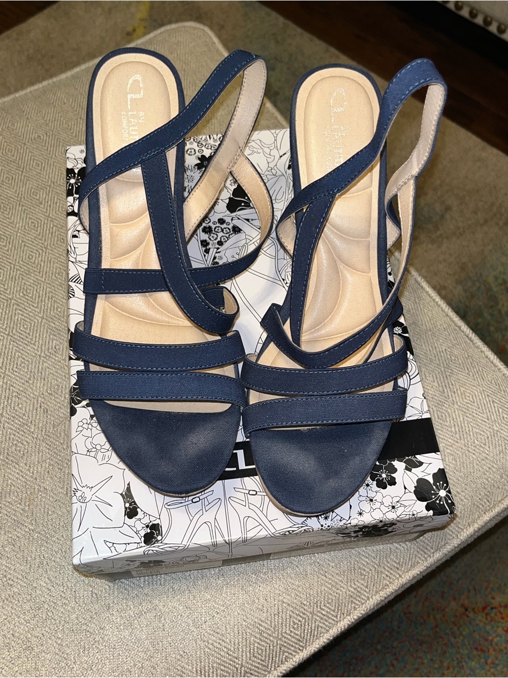 Mix No. 6 Navy Multi-Strap Slingback Sandal